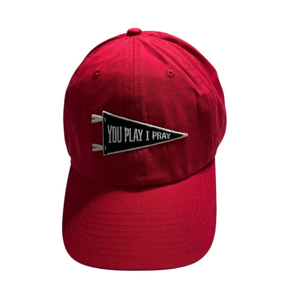 "You Play I Pray" Baseball Cap Hat Adjustable One-Size Red New
